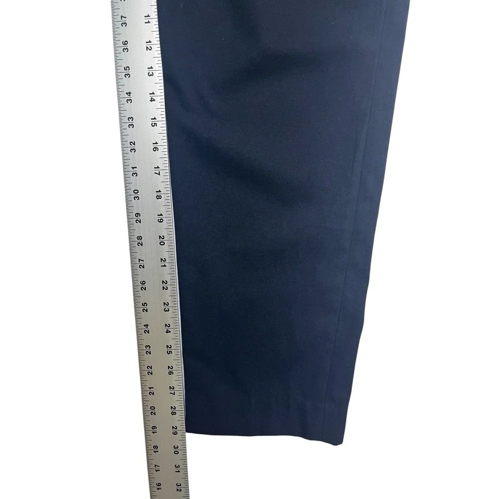 Banana Republic 36x29 Navy Blue Brushed Pleated Pants Trousers Wool Blend Modern